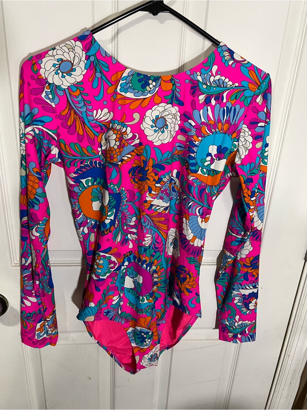 kate spade Pink Multi Floral Long Sleeve One-Piece Swimsuit